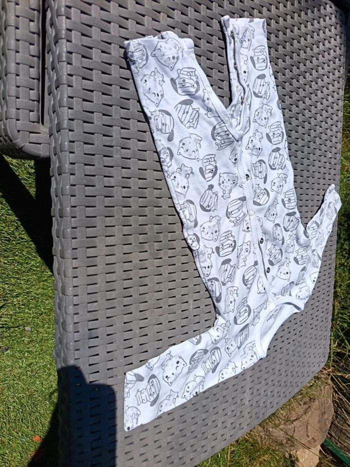 Combinaison pyjama grenouillère sans pied bébé 3 mois 59 cm du pareil au même - photo numéro 3