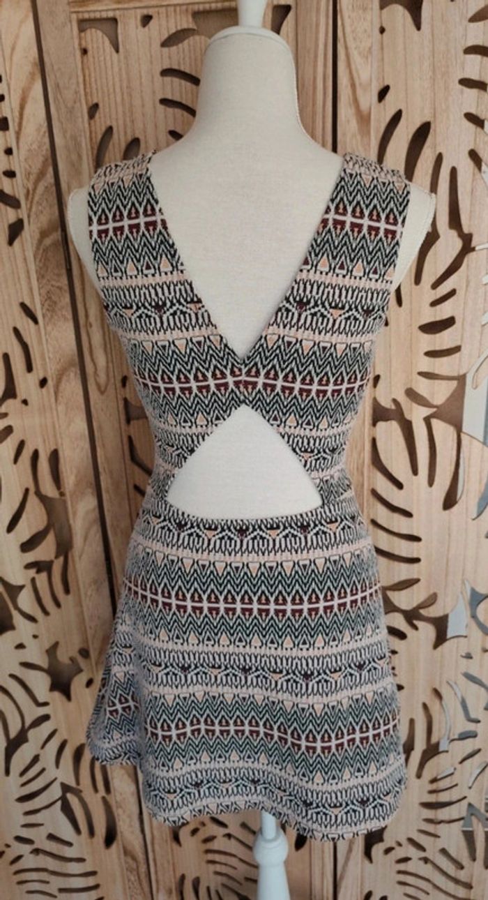 Robe trapèze imprimé ethnique Taille M Mango Casual - photo numéro 5