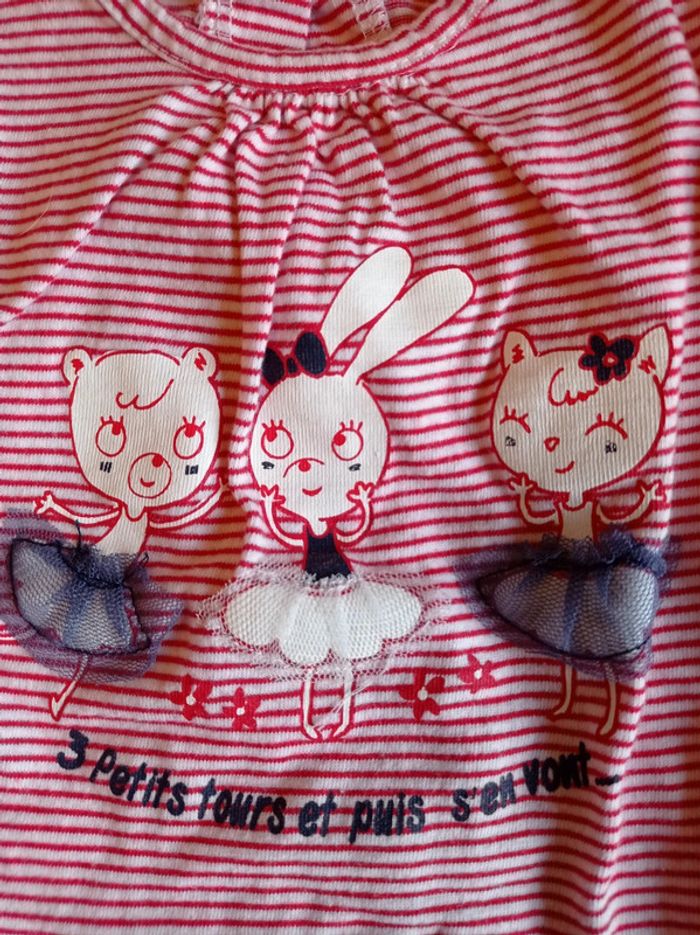 T-shirt rayé ML 9 mois - photo numéro 3