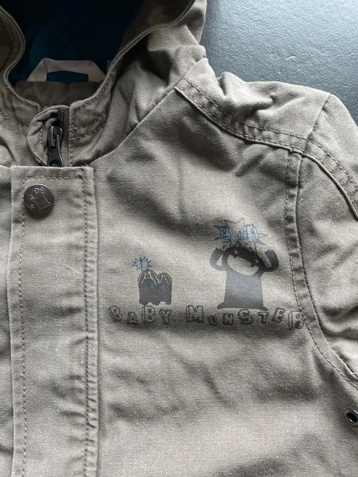 Parka marronné kaki doublé - photo numéro 4