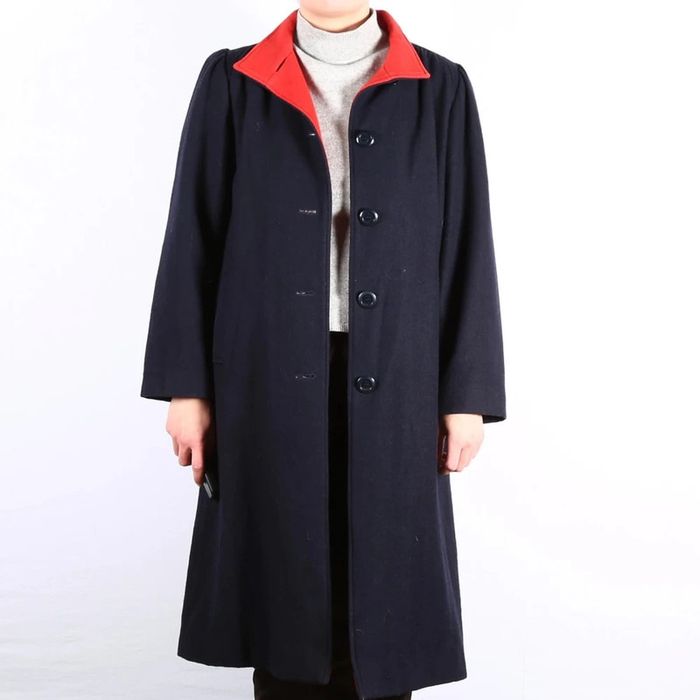 Magnifique manteau vintage en laine marine (#23392) - photo numéro 5