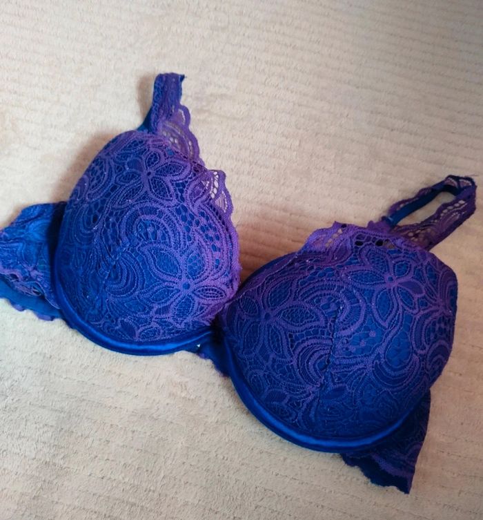 Soutien-gorge bleu indigo In Extenso - photo numéro 2