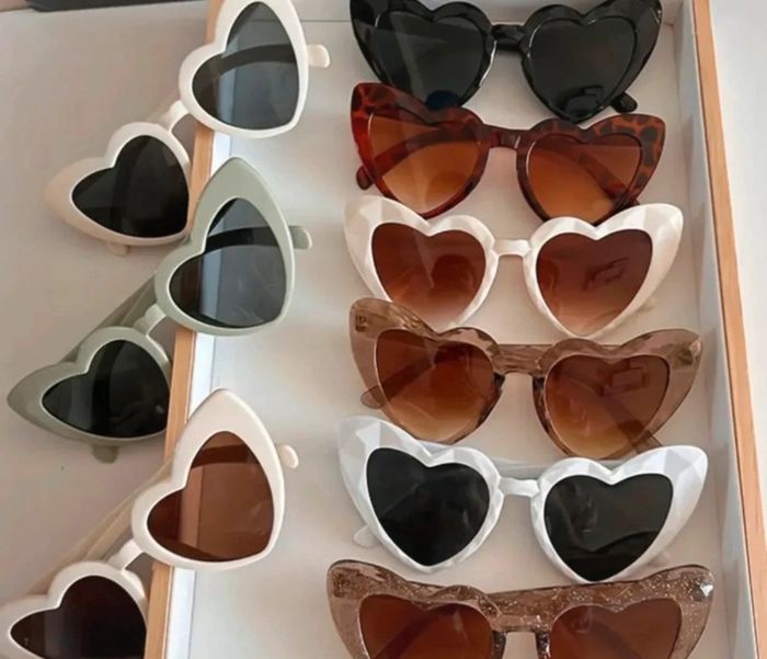 Lot 9 paires de lunettes cœur evjf mariage anniversaire - photo numéro 3