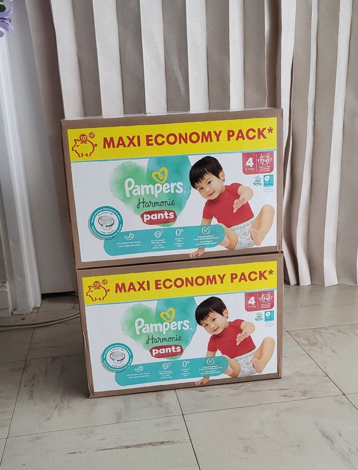 2 maxi packs couches pampers pants harmonie taille 4