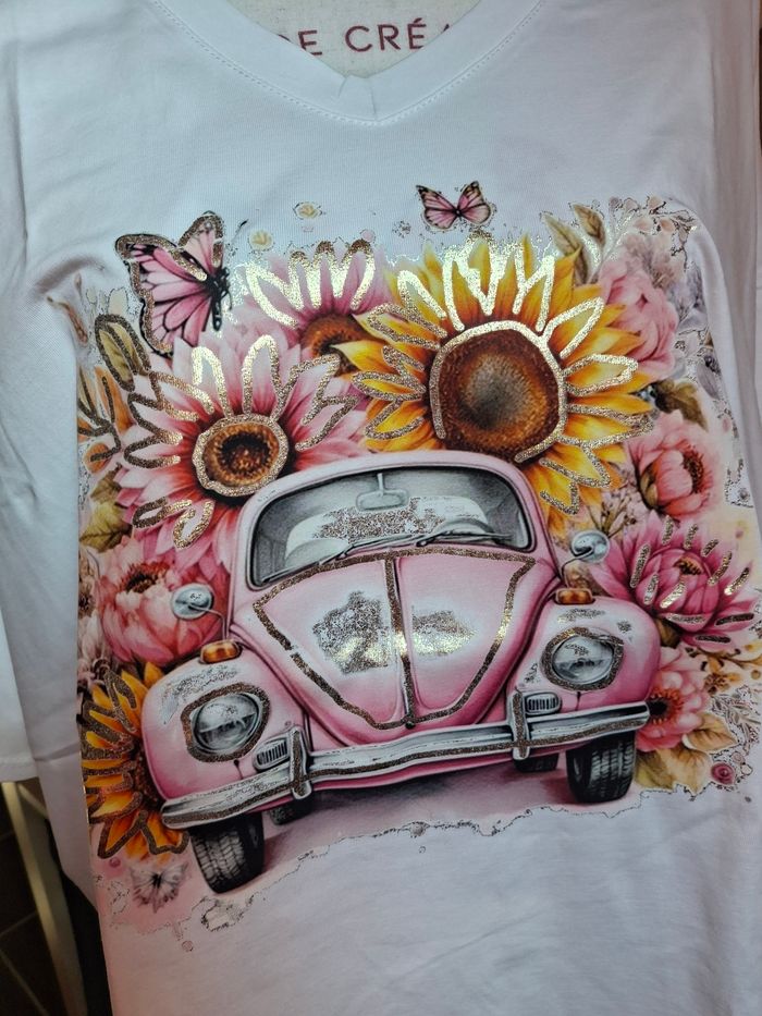 T shirt NEUF grande taille coccinelle - photo numéro 2