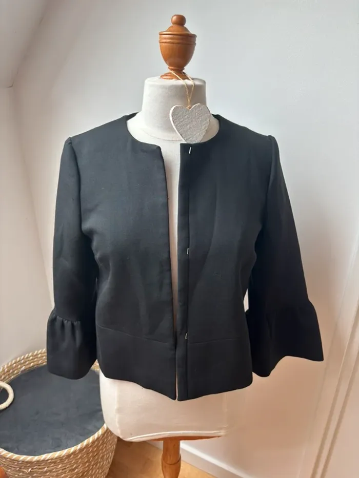 🖤 Veste noire Caroll – manches 3/4 T38 Le blazer parfait ! - photo numéro 4