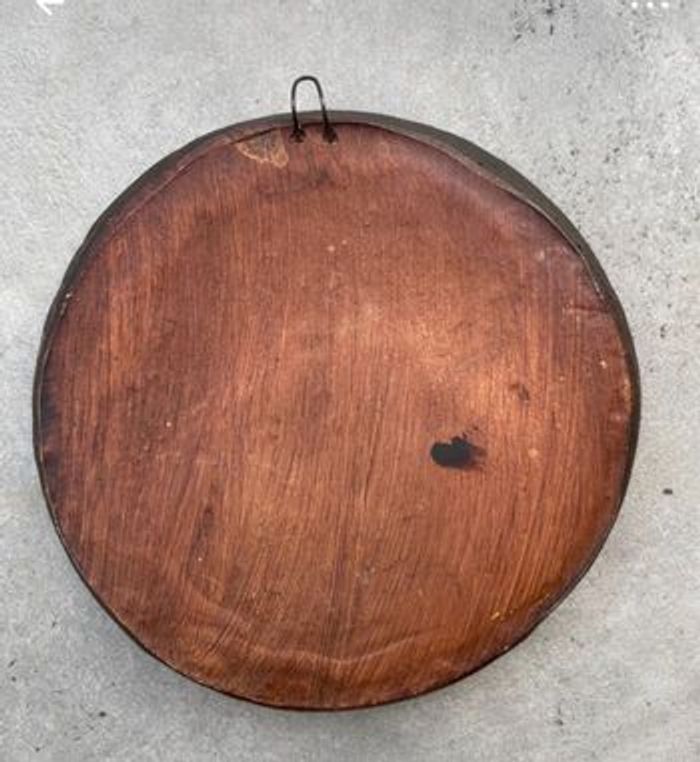 Assiette bois décor vintage - photo numéro 3