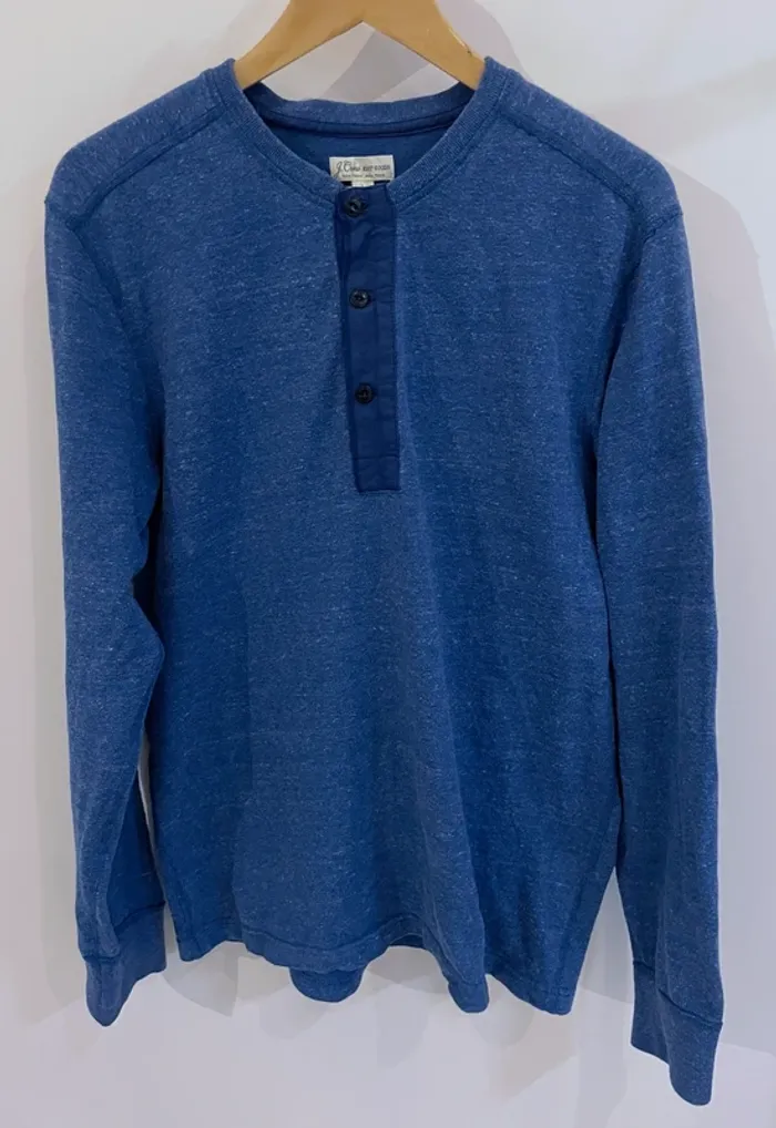 Buttoned crewneck pullover J.Crew Knit Mens L