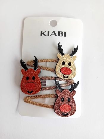 barrettes pinces fêtes rennes kiabi neuf
