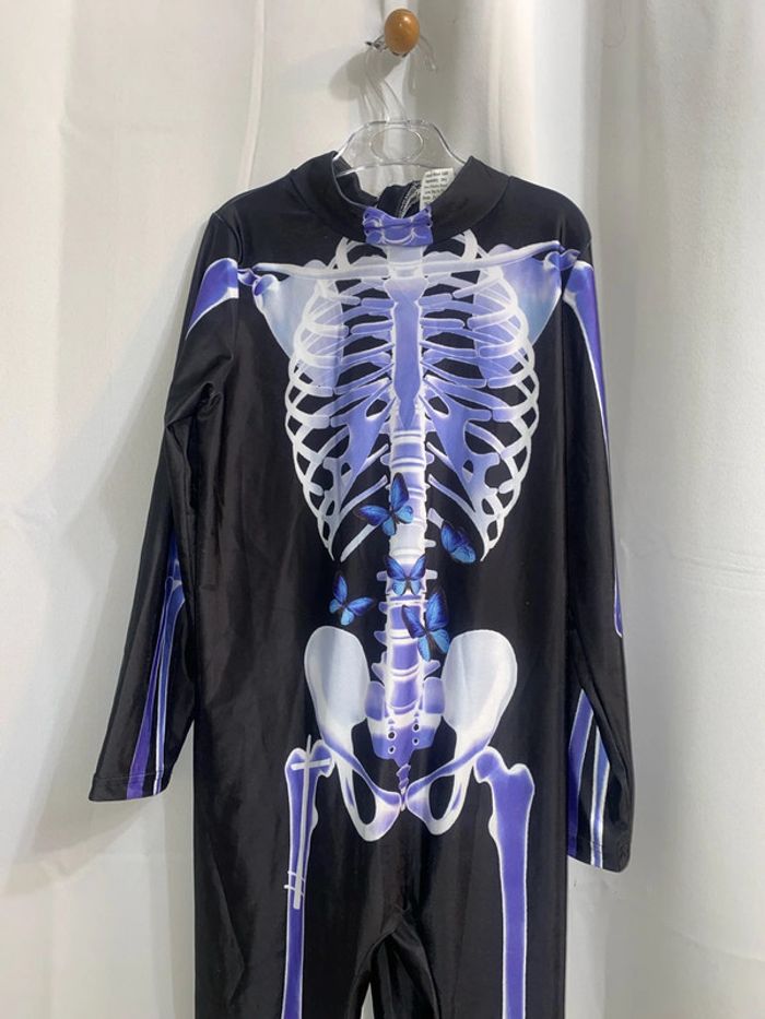Déguisement d’Halloween noir/blanc/violet lycra taille 12-14 ans neuf - n4m - photo numéro 2