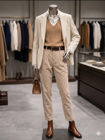 pantalon en velours fin beige Taille XS Zara (micros taches blanches minuscules sinon neuf)