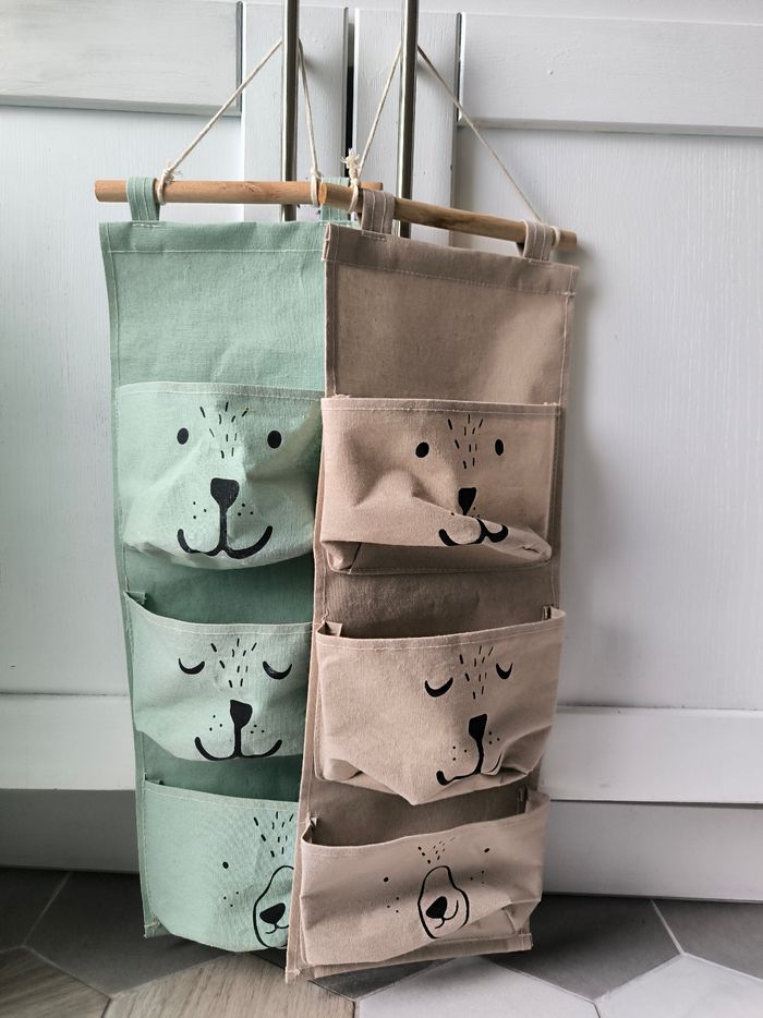 2 sacs rangement suspendu murale