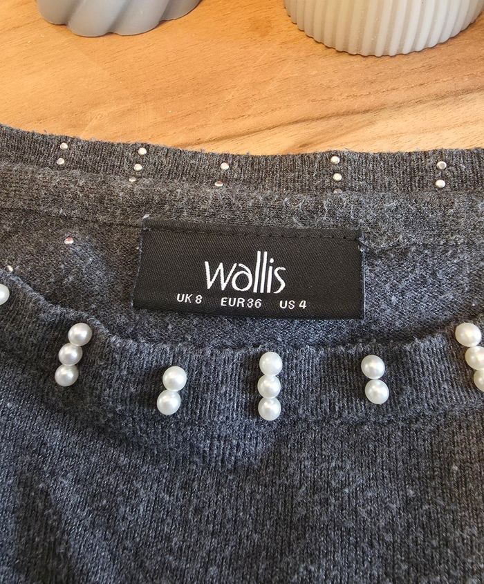 Robe-pull grise avec perles 36 - photo numéro 3