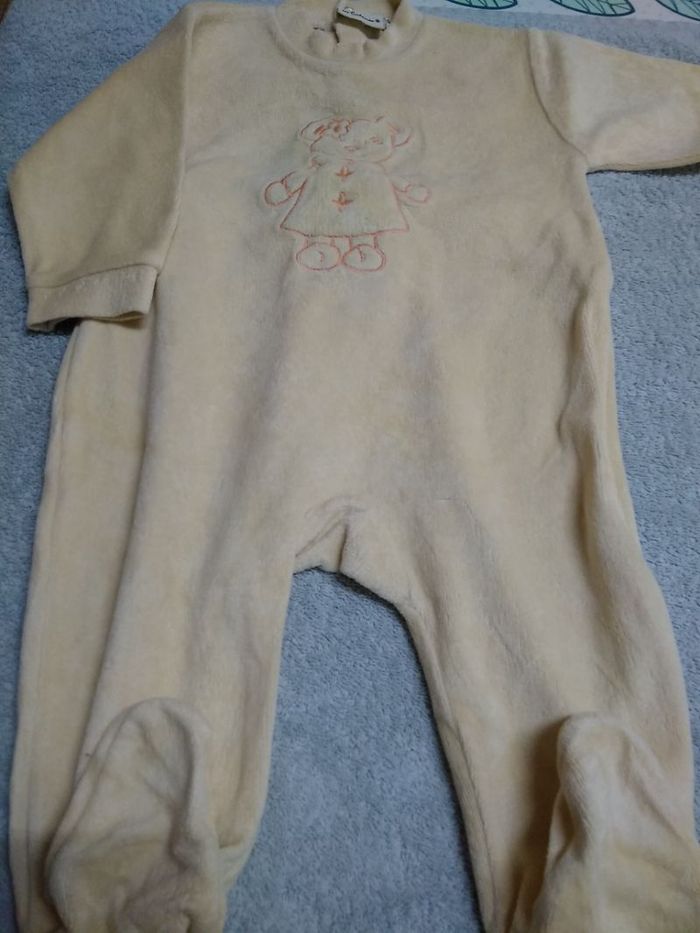 Pyjama velours bébé fille 6 mois
