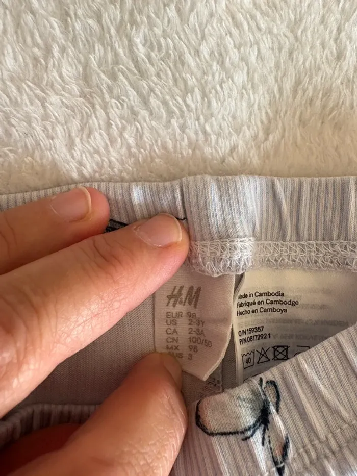 Ensemble H&M fille 2-3 ans (98 cm) Haut rose & legging papillons taille grand - photo numéro 5