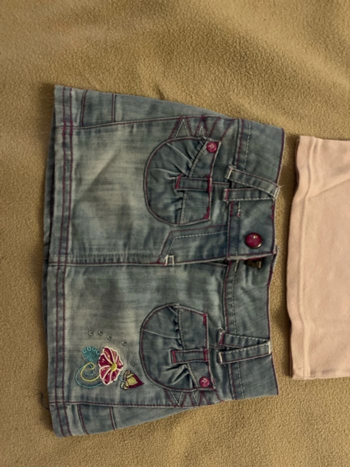 Jupe en jeans et débardeur 2 ans - photo numéro 3