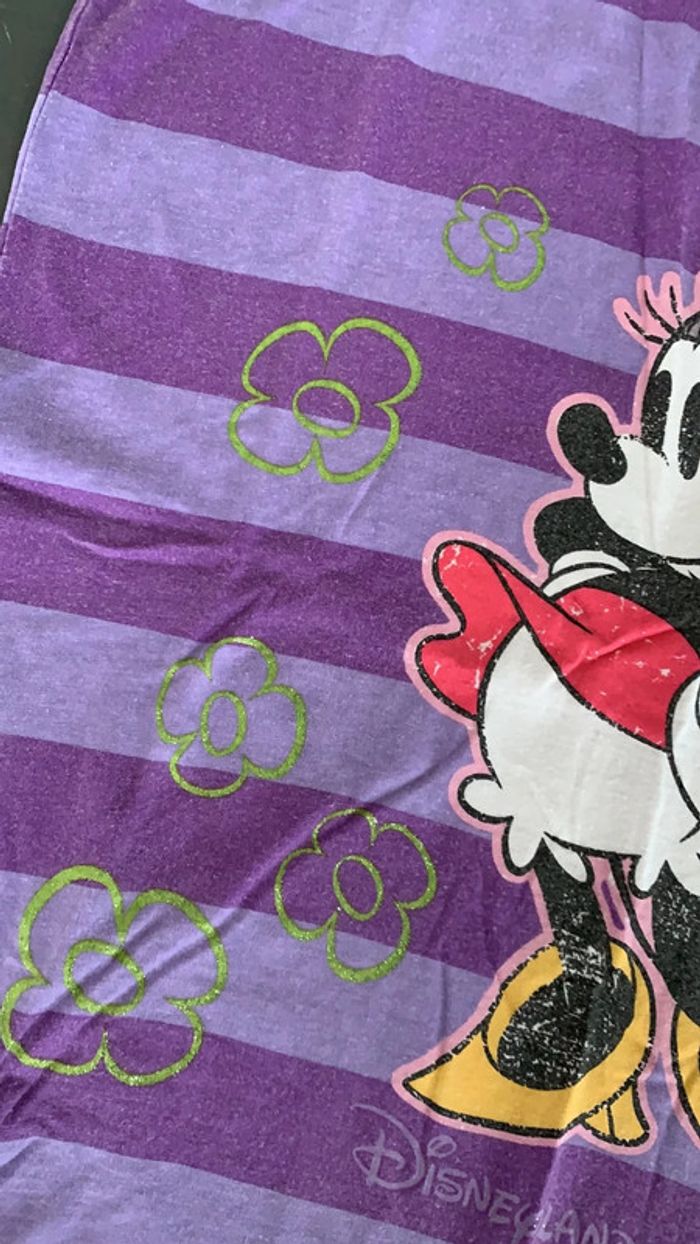 Robe bretelles rayée violette 8 ans Minnie Disney - photo numéro 4