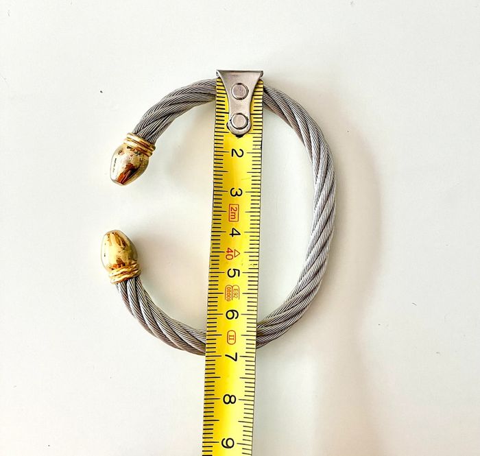 Bracelet torsadé et rigide, argenté et doré - photo numéro 7