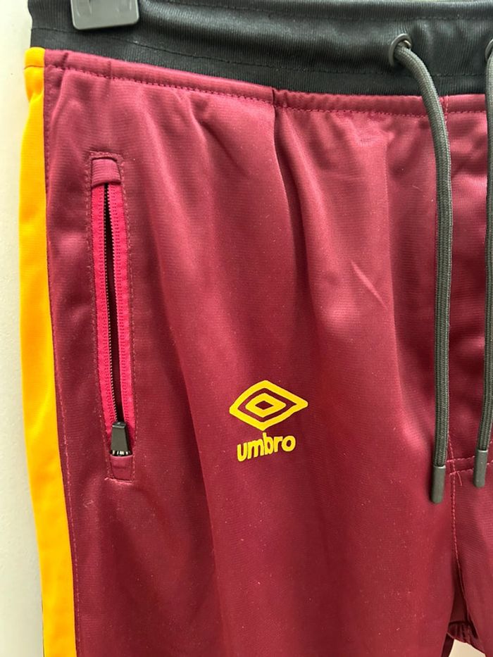 Jogging survêtement slim umbro  bordeaux et moutarde - photo numéro 2