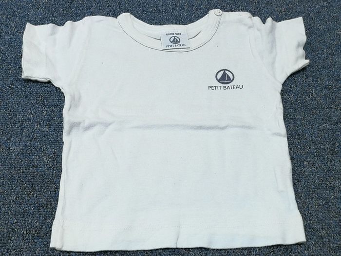 T-shirt MC blanc petit bateau 6M