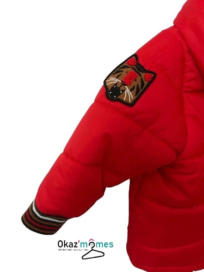 Parka / doudoune chaude rouge à capuche - Catimini 6 mois - photo numéro 5