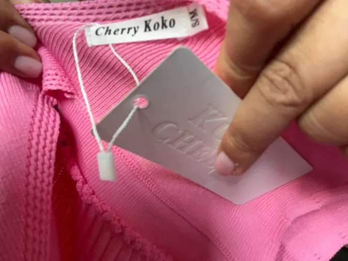 Robe rose moulante sexy cherry koko neuve - photo numéro 4