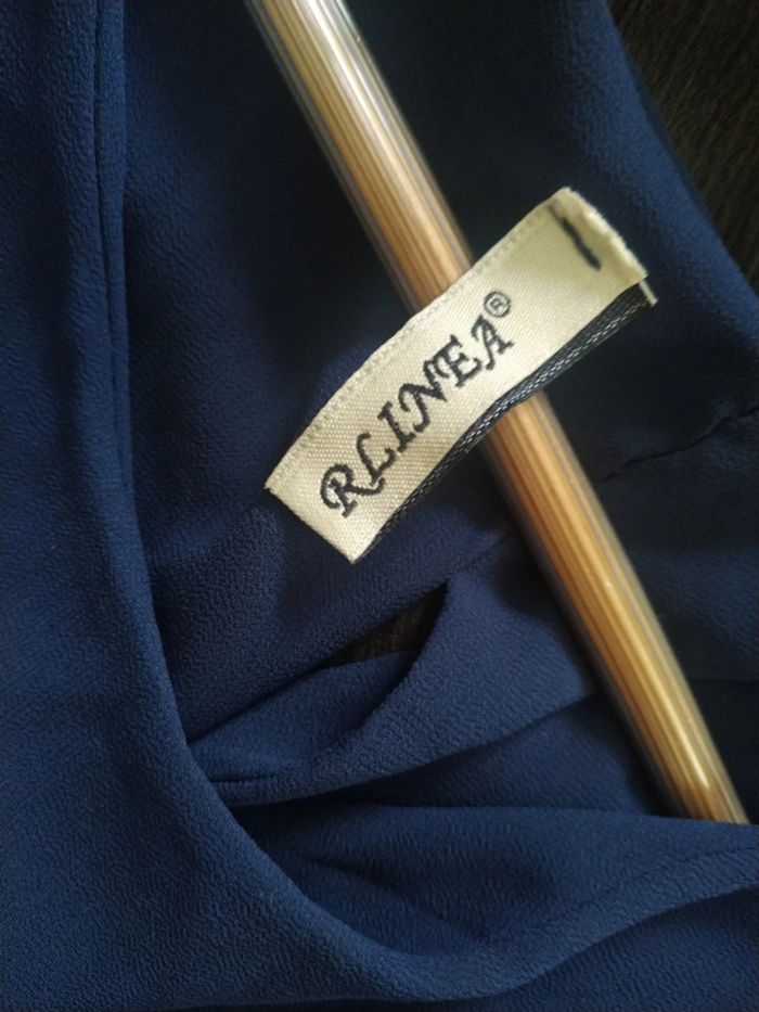 Robe chic bleu foncée taille 40 - photo numéro 2