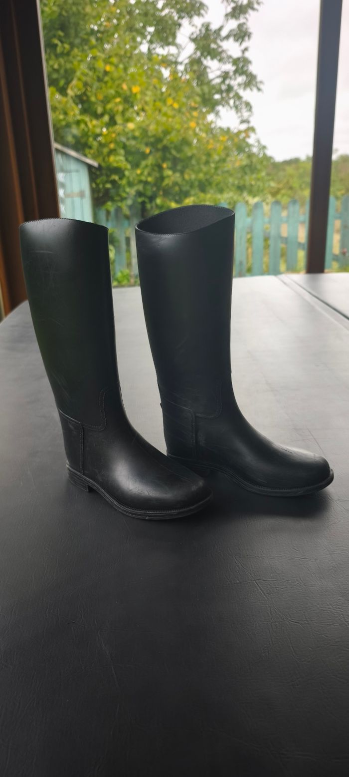 Bottes d'équitation 34 enfants Fouganza Decathlon taille 34 - photo numéro 3