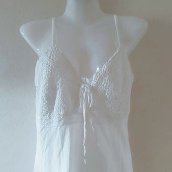 Robe blanche bretelles