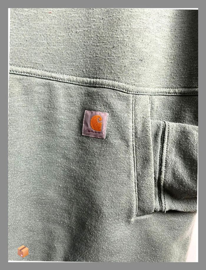 🧥 Sweat à capuche Carhartt – Taille L – Vert kaki – Homme - photo numéro 3