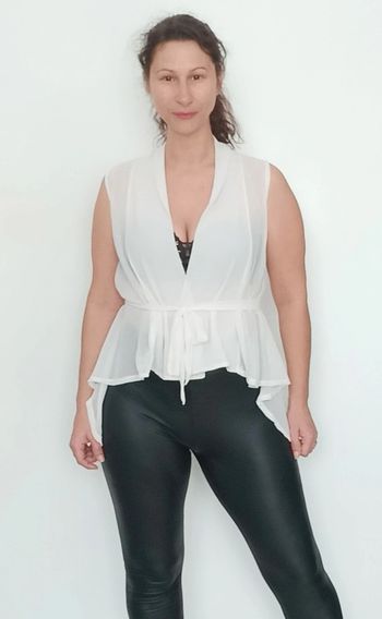 Chemisier voile sans manches chic