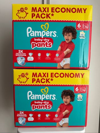 148 couches pampers pants taille 6