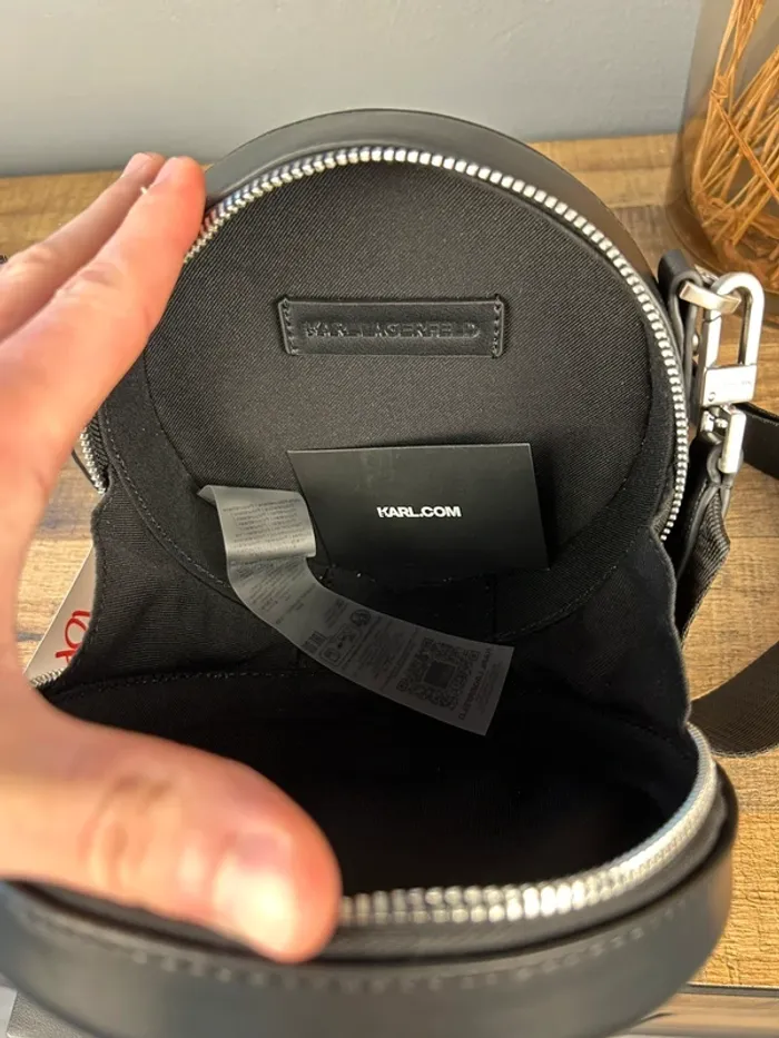 Sac bandoulière Karl Lagerfeld Circle Noir Neuf - photo numéro 7