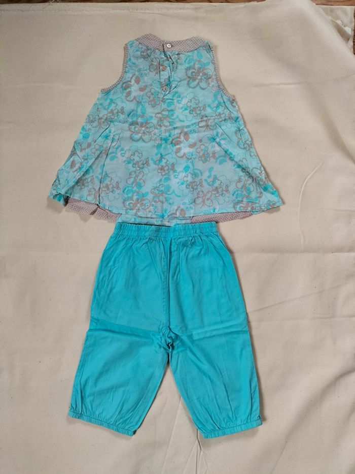 Ensemble tunique pantalon été fille 2 ans - photo numéro 2