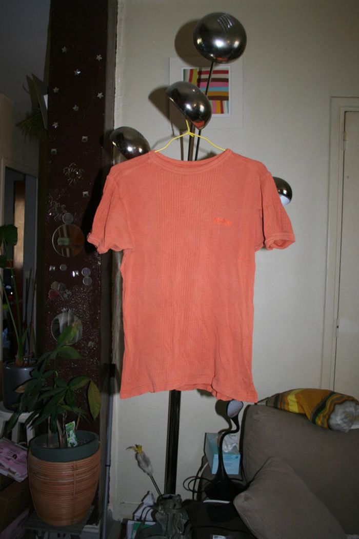 🌸Tee-shirt côtelé corail "NafNaf" Y2K Taille 40🌸