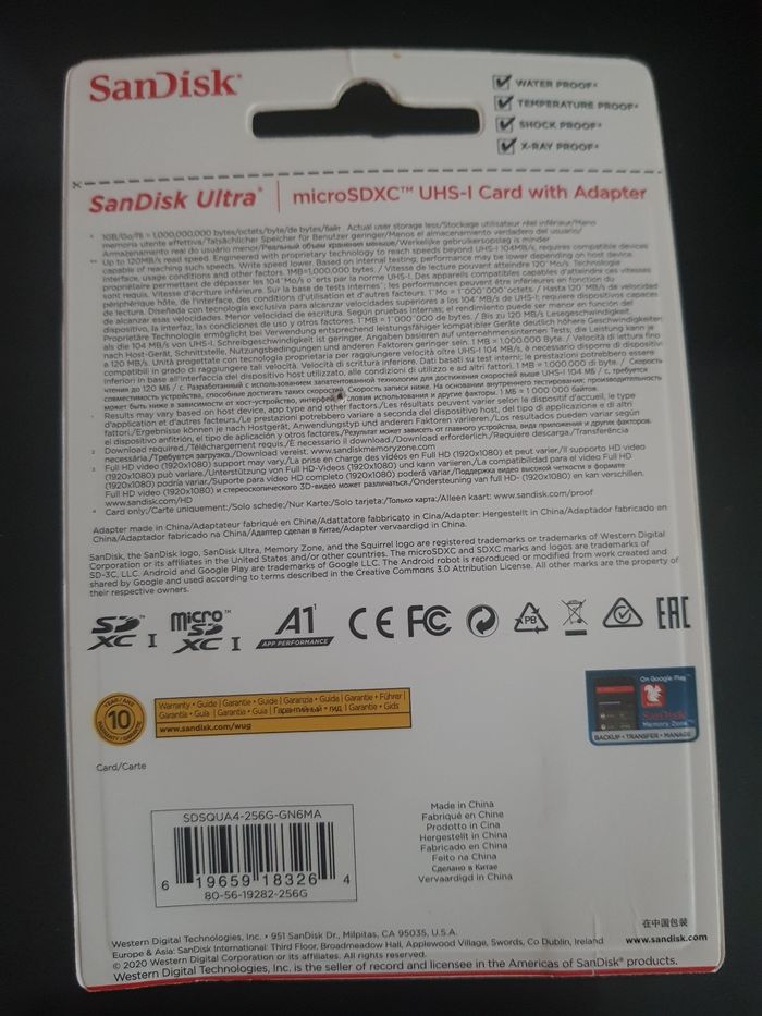Carte micro SD 256 GB Sandisk neuve - photo numéro 2