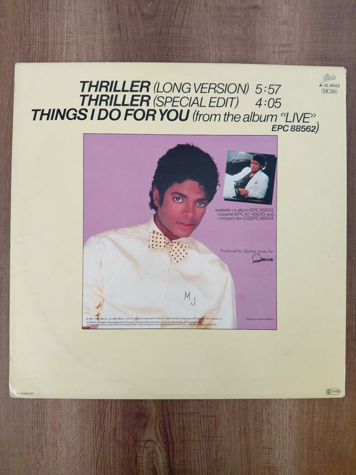 Michael Jackson – Thriller (Long Version & Special Edit) - photo numéro 2