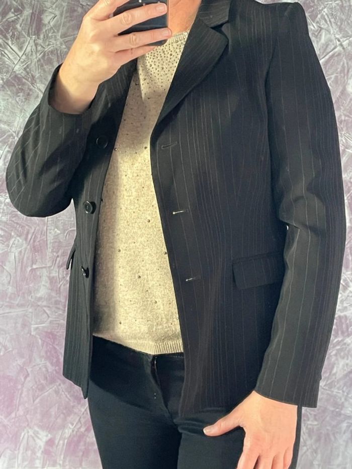 Superbe veste tailleur noire - photo numéro 2