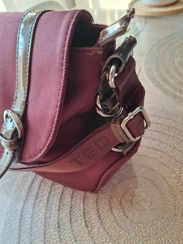 Sac bandoulière Ted Lapidus bordeaux - photo numéro 6