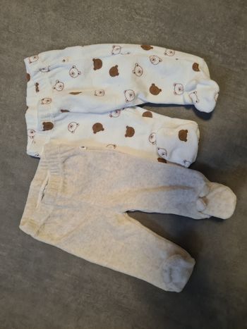 Bas de pyjama fourrés en 1 mois