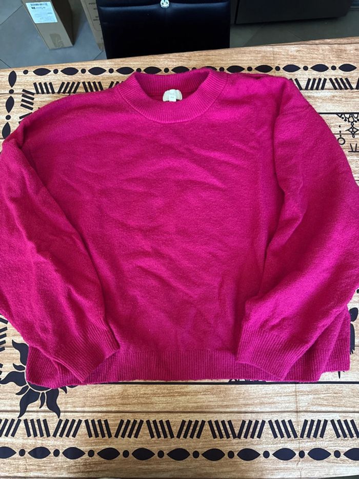 Pull rose fuchsia femme