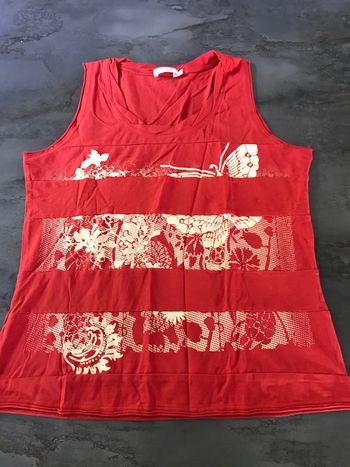 Débardeur rouge marque sandwich taille L