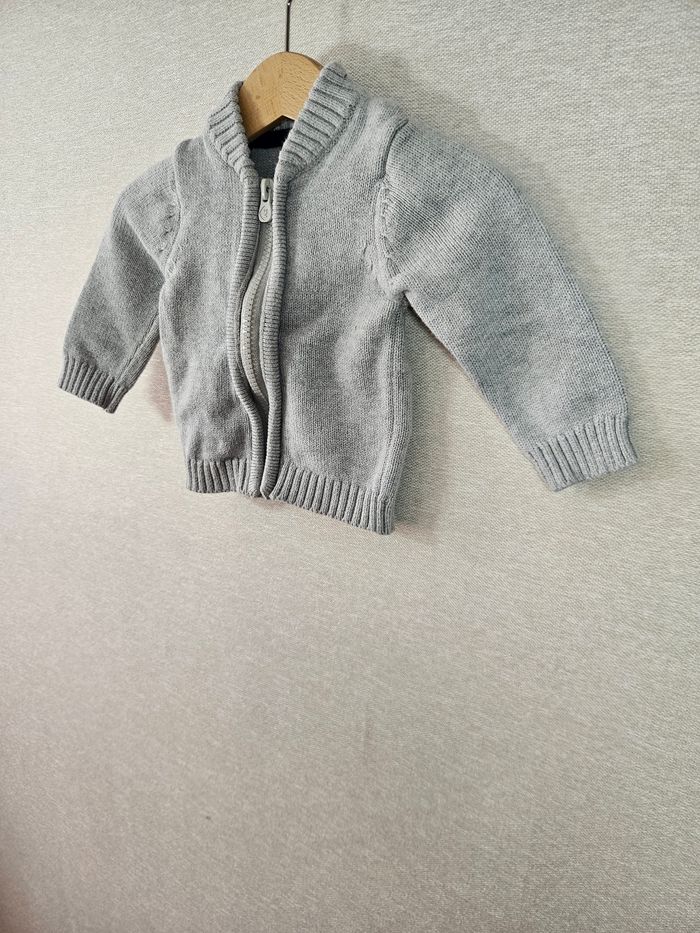 Gilet en maille grain de blé  3 mois - photo numéro 3