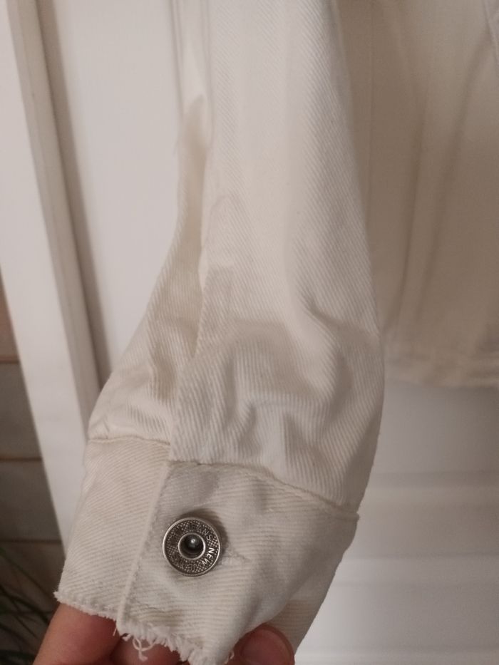 Veste en jeans blanc homme - photo numéro 3
