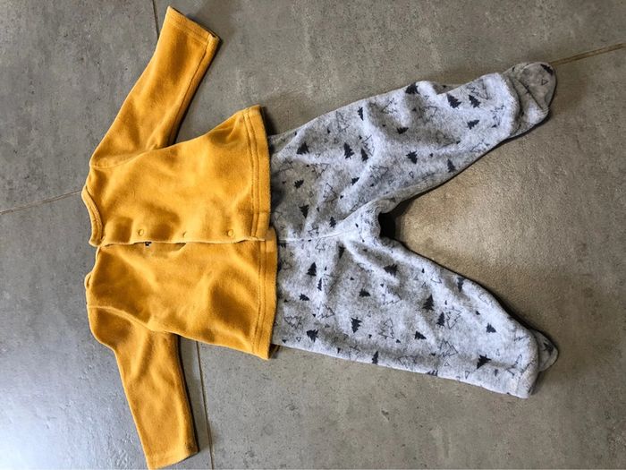 Pyjama 2 pièces hiver garçon 1 mois - photo numéro 3