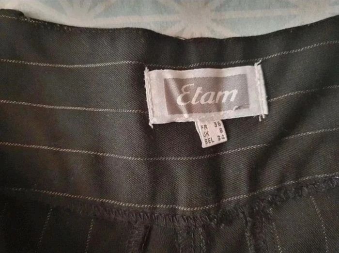 Pantalon Etam noir à rayures taille 36 - photo numéro 12