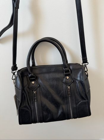 Sac à main femme bowling noir