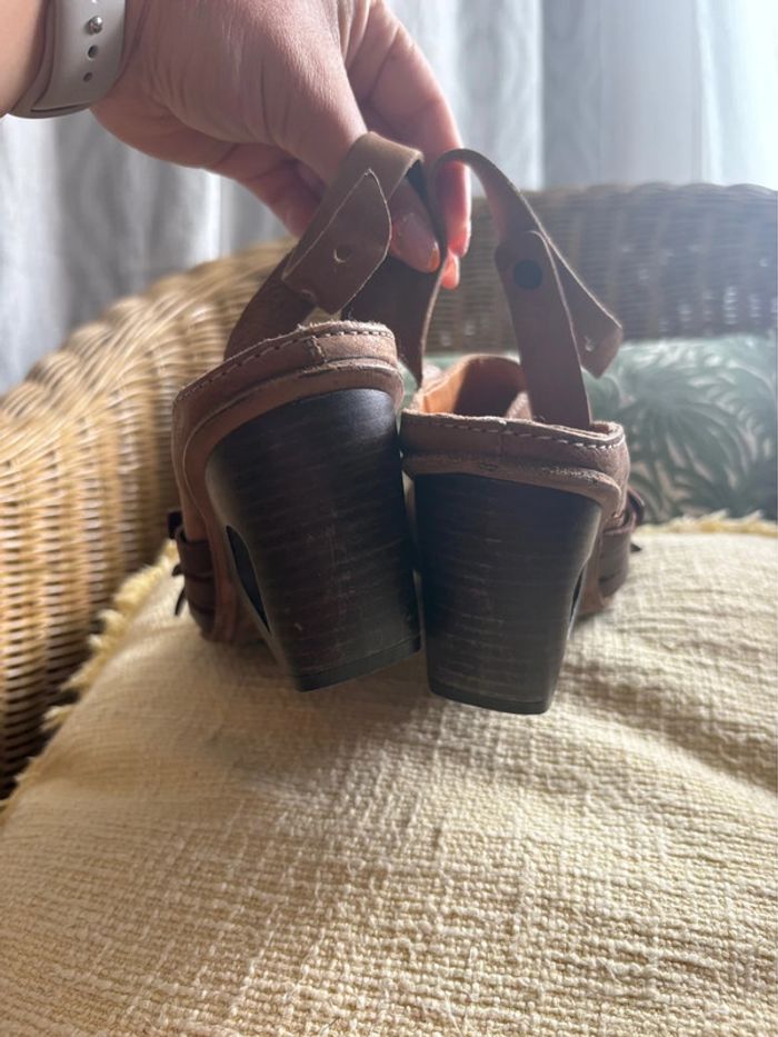 Mules/sabots à talons Air Step A.S.98 - 100% cuir - marron - pointure 39 - photo numéro 5