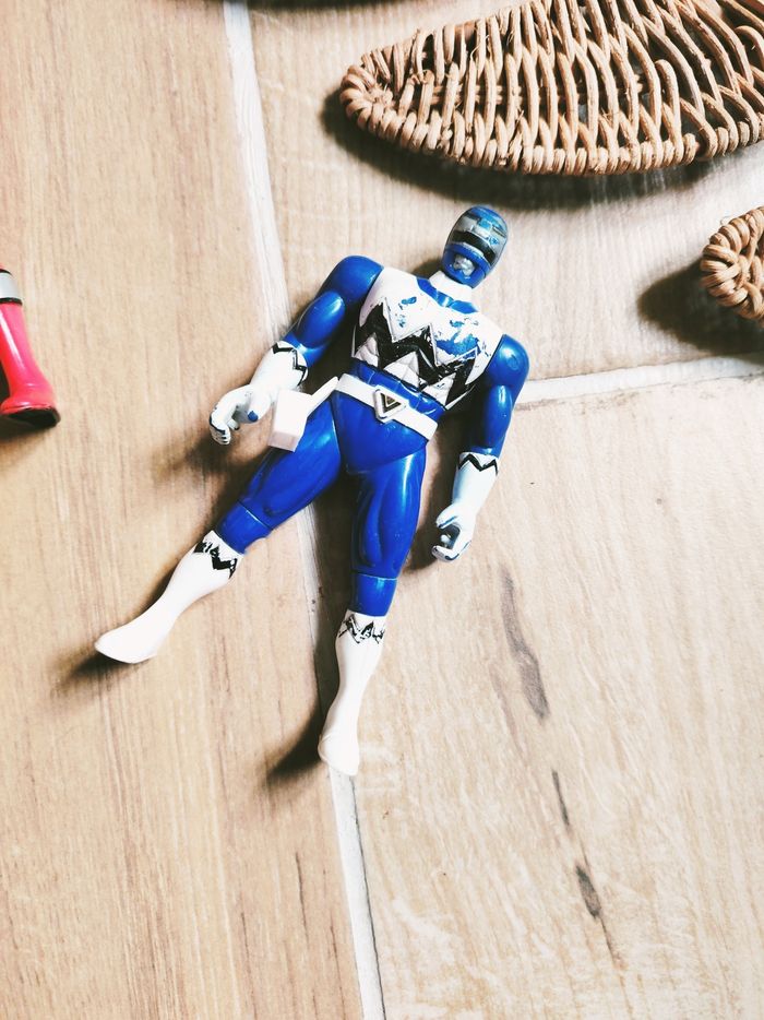 🙅 Power rangers Time force rouge/ Lost galaxy bleu/ Spd - Lot de 3 Figurines - photo numéro 5