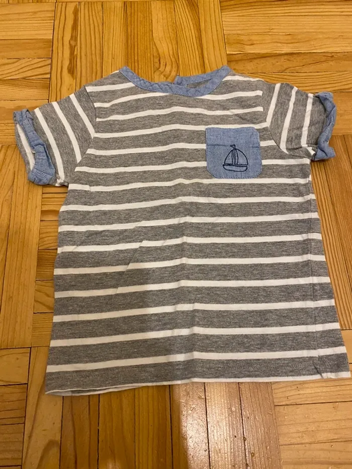 Tshirt manches courtes rayé